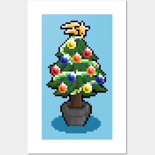 Pixel Art Christmas Tree Posters and Art